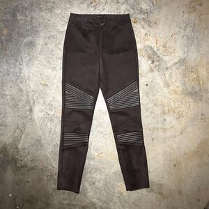 Zara Basic Faux Suede Leather Skinny Pants